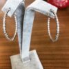 Zircon Taşlı Halka Küpe 6 Zircon Tasli Buyuk Halka Gumus 1
