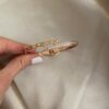 Zircon Tasli Celik Bileklik Rosegold Gumus 2