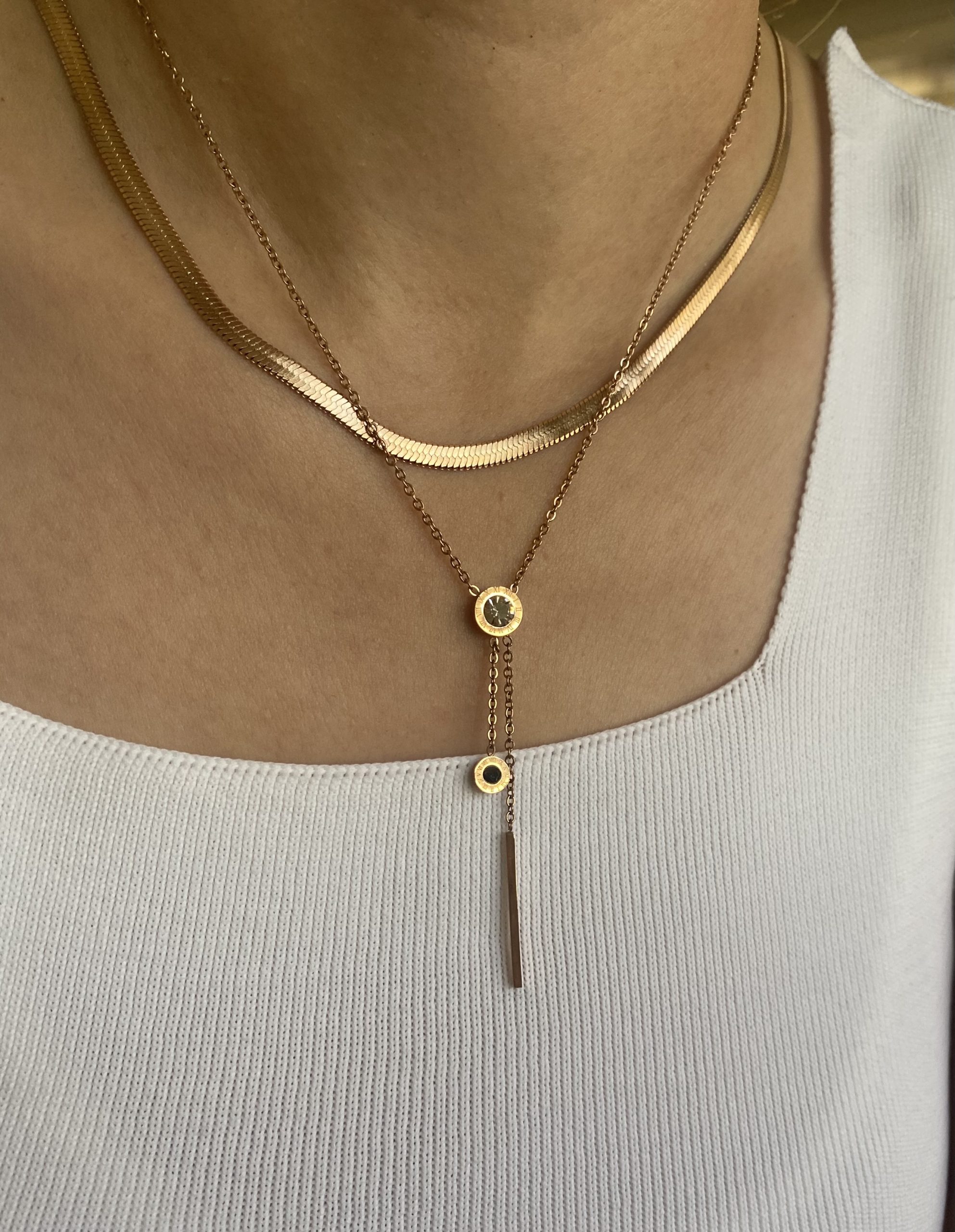 Bar Rosegold Çelik Kolye 4 Bar Rosegold Çelik Kolye - Görsel 4