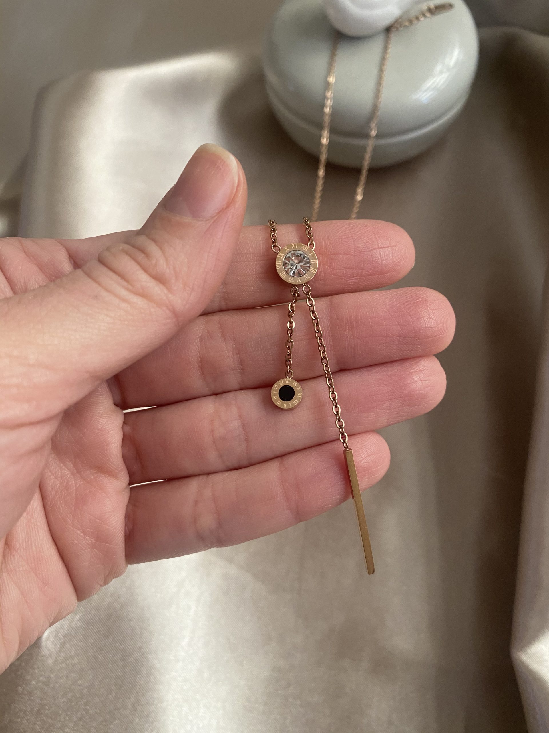 Bar Rosegold Çelik Kolye 2 Bar Rosegold Çelik Kolye - Görsel 2