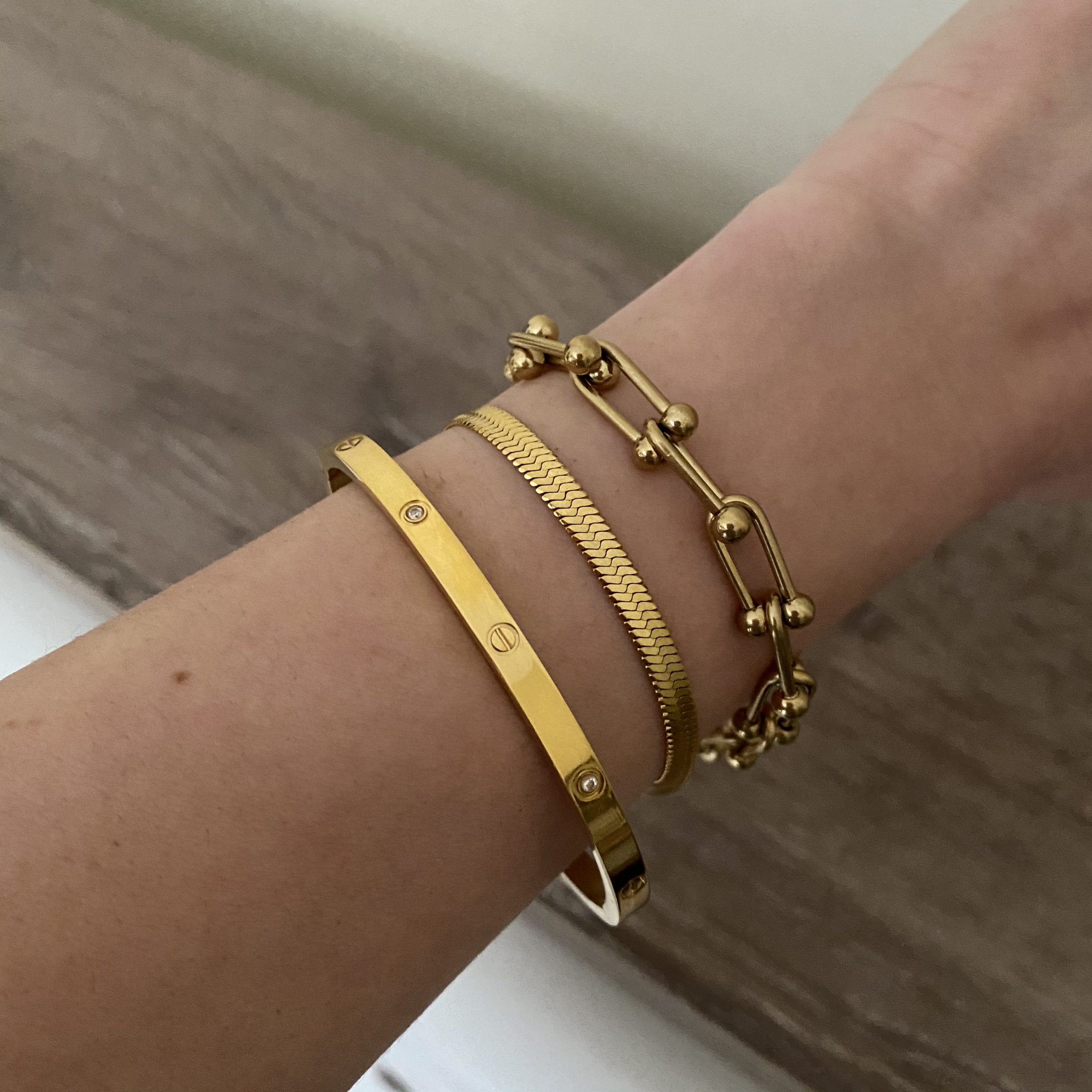 Çelik Tiffany Gold Bileklik 2 Çelik Tiffany Gold Bileklik - Görsel 2