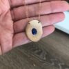 Rosegold Mavi Boncuklu Celik Kolye 1