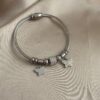 Heil Silver Butterfly Steel Bracelet