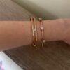 Küp Taşlı Charm Bileklik 9 Hermez Gold Steel Bracelet 3