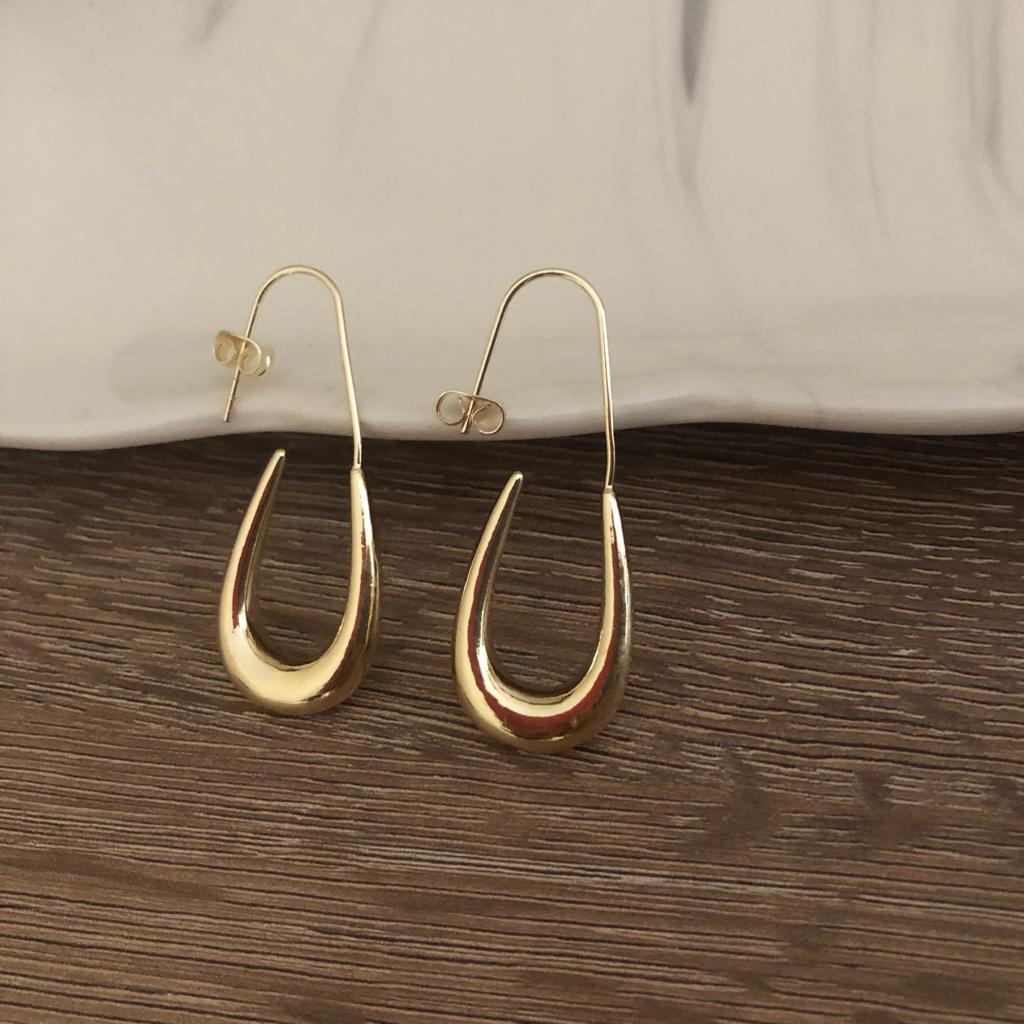 Damla Sarkık Gold Küpe 1 Damla Sarkık Gold Küpe