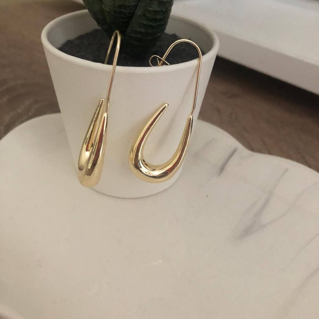 Damla Sarkık Gold Küpe 2 Damla Sarkık Gold Küpe - Görsel 2