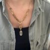 Uzun Çelik Zincir Ucu Taşlı Kolye Gold 5 Uzun Celik Zincir Tasli Rosegold 2