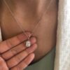 Zircon Baget Kolye Silver 14 Zircon Baget Kolye
