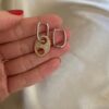 Button Earrings Gold 2