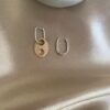 Button Earrings Gold 3
