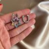 Renkli Taşlı Yıldız Silver Küpe 5 Colored Stoned Star Earrings Silver 1
