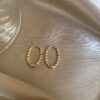 Monaco Style Gold Oval Küpe 5 Gold Colorful Set 3