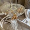 Monaco Style Gold Oval Küpe 3 Gold Colorful Set 4