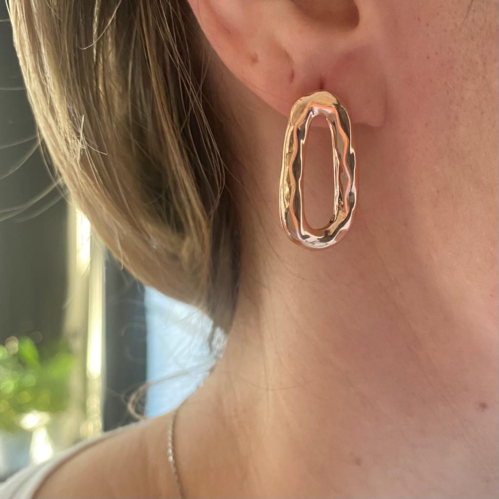 RoseGold Oval Zarif Küpe 1 RoseGold Oval Zarif Küpe
