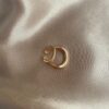 Gold double cartilage earrings 2