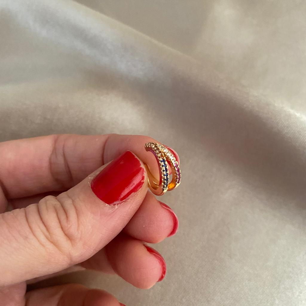 Nowra Gold Taşlı Kıkırdak Küpe 2 Nowra Gold Taşlı Kıkırdak Küpe - Görsel 2