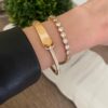 Su Yolu Bileklik Silver Zircon Taşlı 6 Nail Yayli Celik Kelepce 2