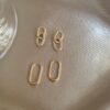 Griffith Oval Gold Halka Küpe 3 Oval Gold Earrings 1
