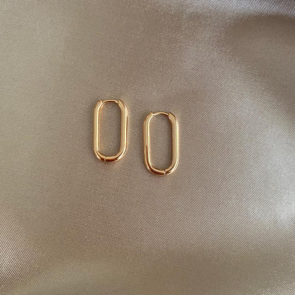 Griffith Oval Gold Halka Küpe 1 Griffith Oval Gold Halka Küpe
