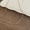 Plain Gold Chain Necklace 1