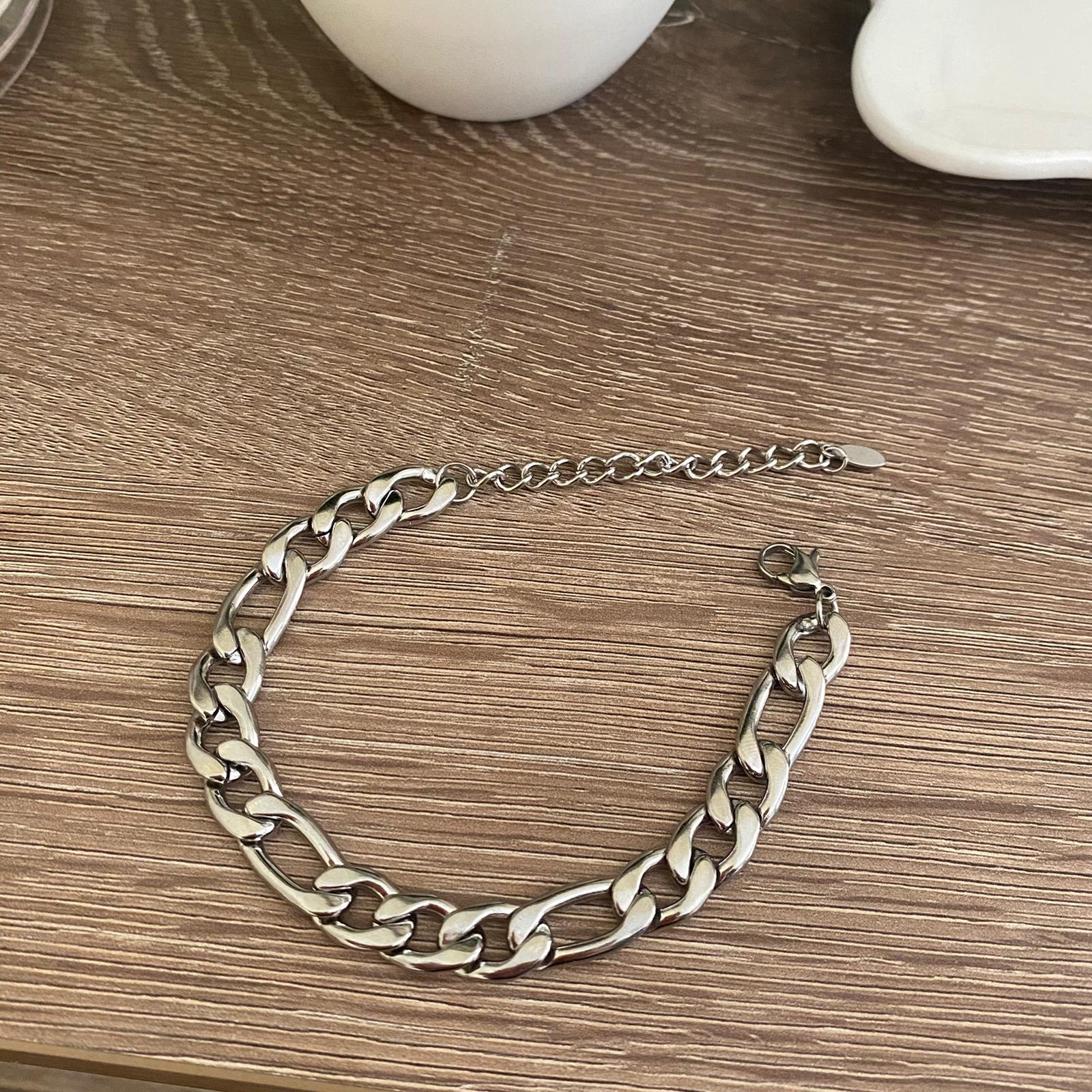 Silver Kalın Çelik Bileklik 1 Silver Kalın Çelik Bileklik