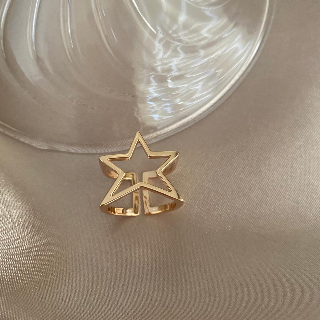 Yıldız Ayarlanabilir Gold Yüzük 2 Yıldız Ayarlanabilir Gold Yüzük - Görsel 2