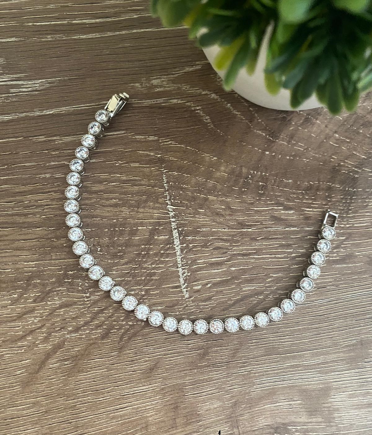 Su Yolu Bileklik Silver Zircon Taşlı 4 Su Yolu Bileklik Silver Zircon Taşlı - Görsel 4