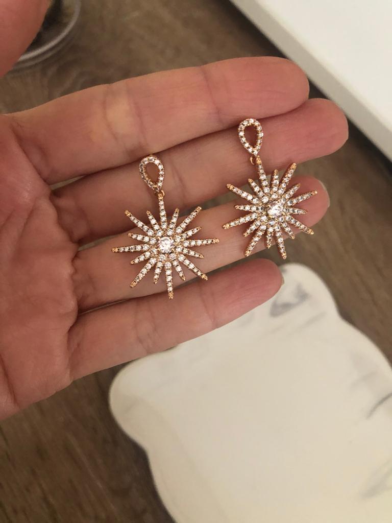 Taşlı Kuzey Yıldızı Küpe 1 Taşlı Kuzey Yıldızı Küpe