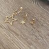Triple Star Gold Earrings 2