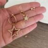 Triple Star Gold Earrings 3