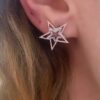 Hulm Silver Star Earrings 1