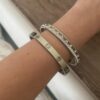 Pagman Zircon Taşlı Çelik Gümüş Kelepçe 4 Pagman Zircon Stone Steel Silver Bracelet 2