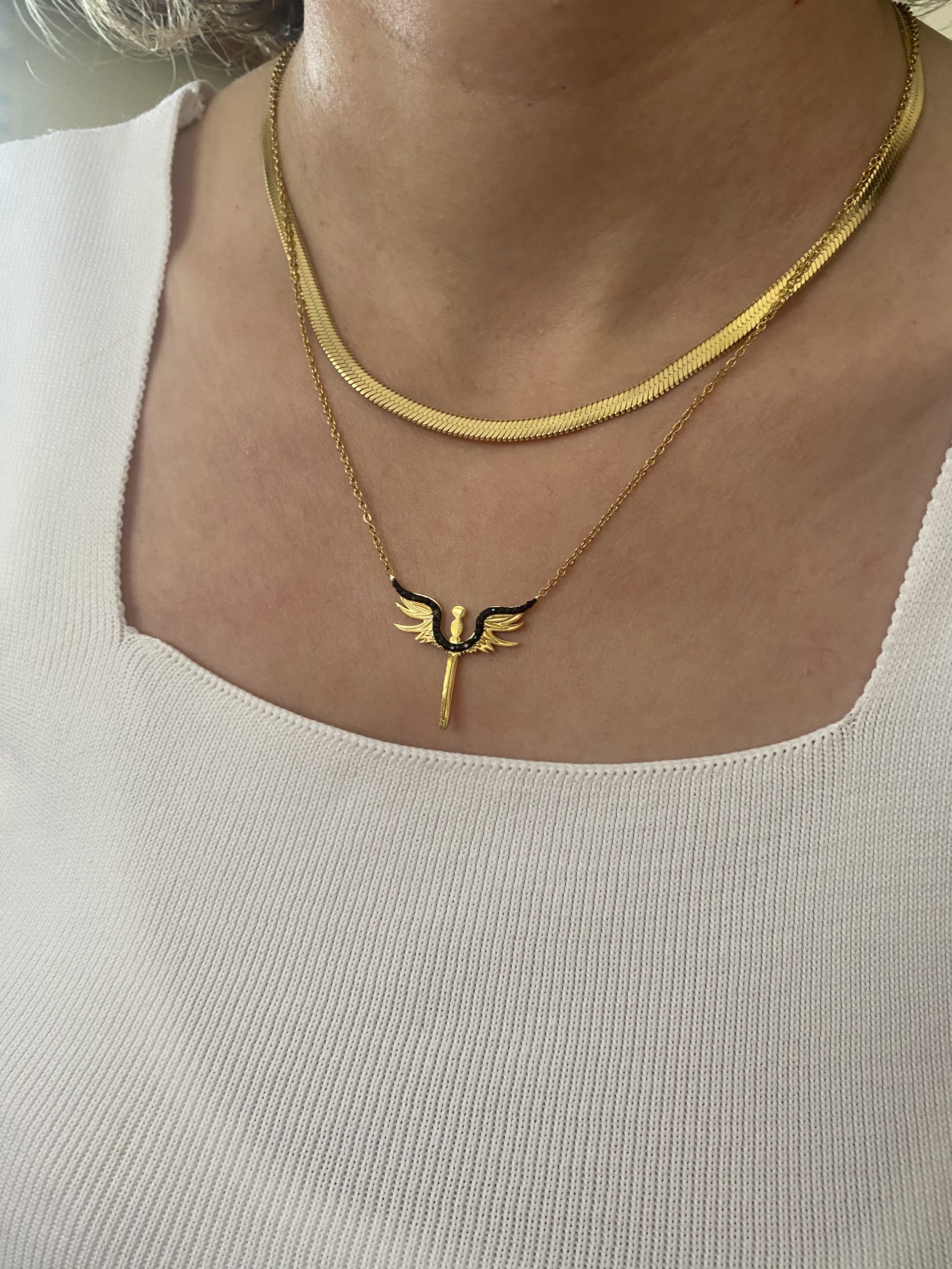 Gold Melek Kolye 1 Gold Melek Kolye
