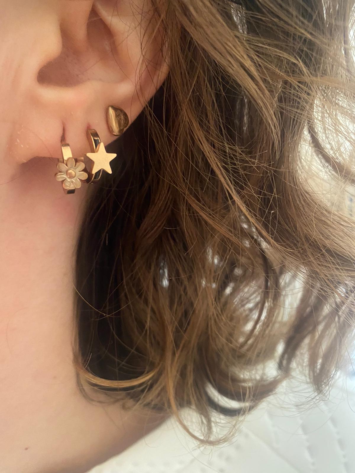 Amberg Rosegold Çelik Altılı Küpe 1 Amberg Rosegold Çelik Altılı Küpe