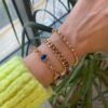 Blue Boncuklu Gold Bileklik 6 Blue Bead Gold Bracelet 1