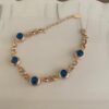 Blue Boncuklu Gold Bileklik 3 Blue Bead Gold Bracelet 2