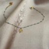 Clover Blue Gold Anklet 1