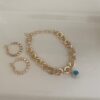 Erlan Gold Mavi Boncuklu Bileklik 3 Erlan Gold Bracelet 2
