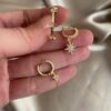Ingol Triple Star Gold Earrings 2