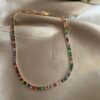 Kassel Renkli Zircon Taşlı Gold Kolye 4 Kassel Colorful Zircon Gold Necklace 2