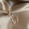 Kauf Çift Taraflı Taşlı Beyaz Yıldız Küpe 5 Kauf Double Sided Star Stoned Earrings 1