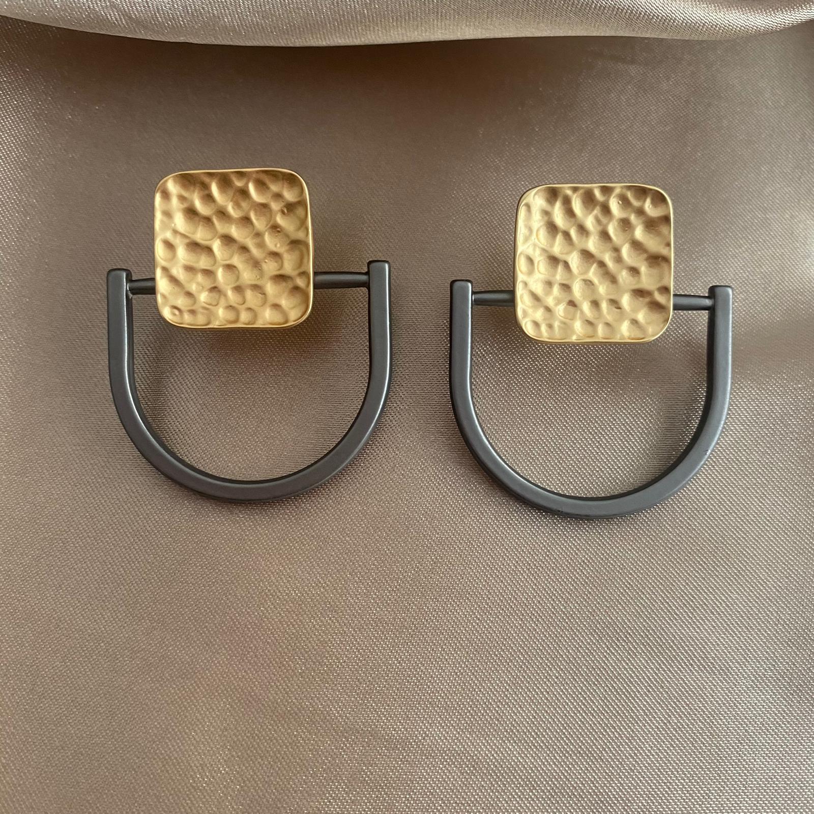 Mingen Gold Kare Küpe 2 Mingen Gold Kare Küpe - Görsel 2