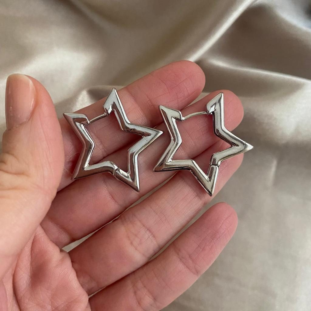 Nurn Star Silver Küpe 2 Nurn Star Silver Küpe - Görsel 2