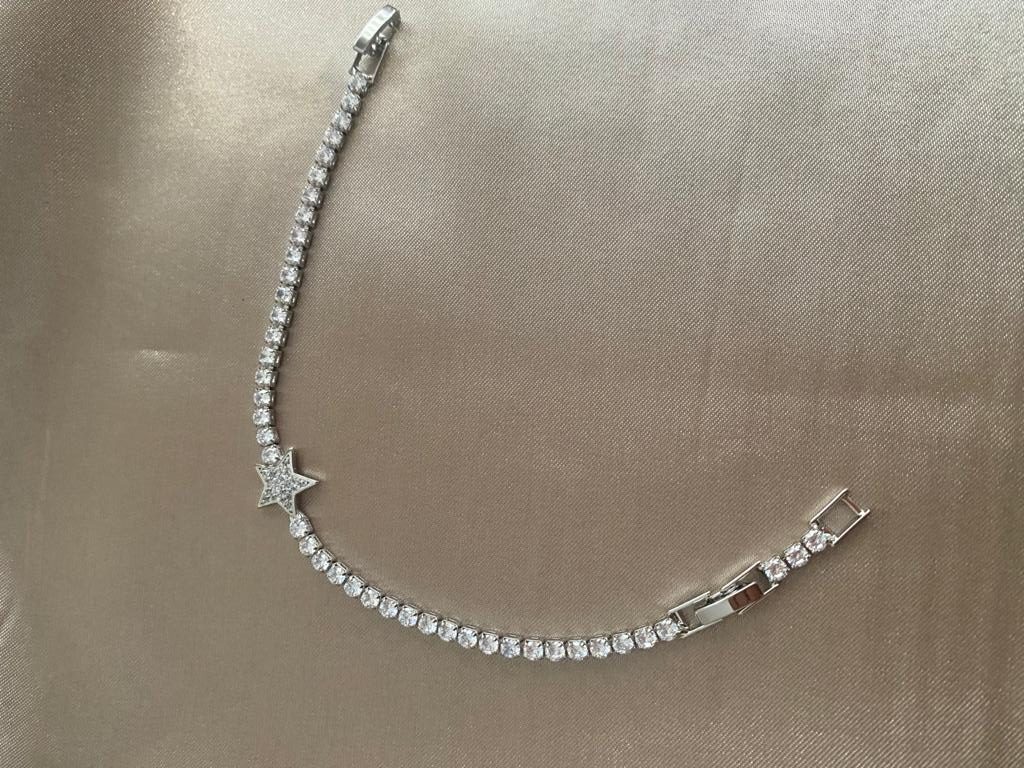 Silver Zircon Yıldız Suyolu Bileklik 2 Silver Zircon Yıldız Suyolu Bileklik - Görsel 2