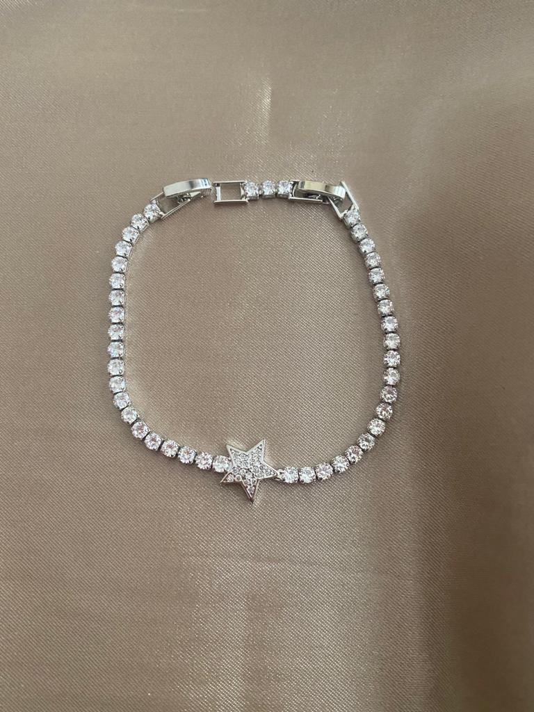 Silver Zircon Yıldız Suyolu Bileklik 3 Silver Zircon Yıldız Suyolu Bileklik - Görsel 3
