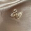 Swan Brooch Zircon