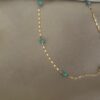 Tubin Mavi Boncuklu Gold Kolye 5 Tubin Blue Bead Gold Necklace 1