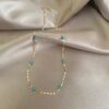 Tubin Mavi Boncuklu Gold Kolye 4 Tubin Blue Bead Gold Necklace 2
