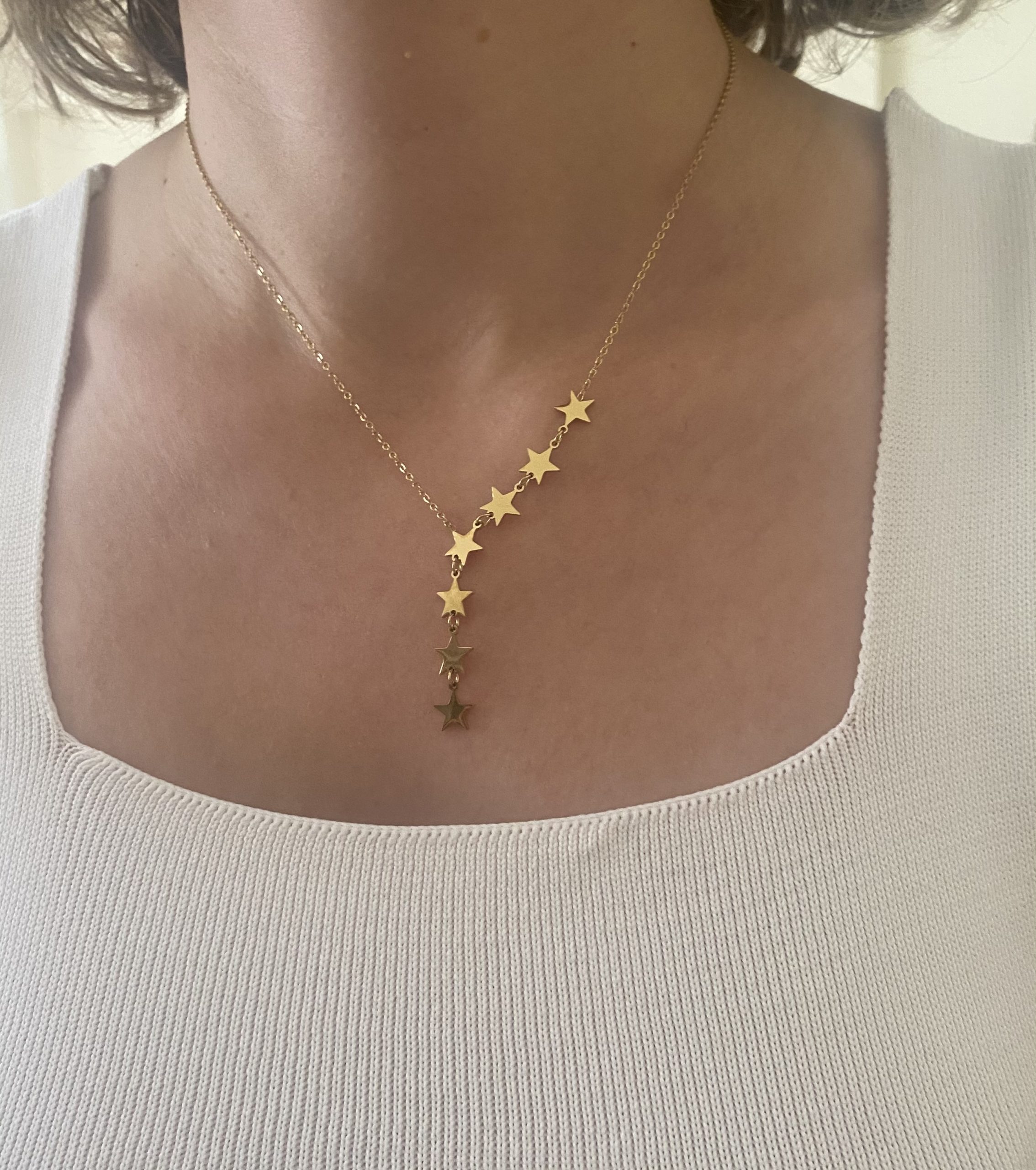 Uzun Yıldız Gold Çelik Kolye 1 Uzun Yıldız Gold Çelik Kolye