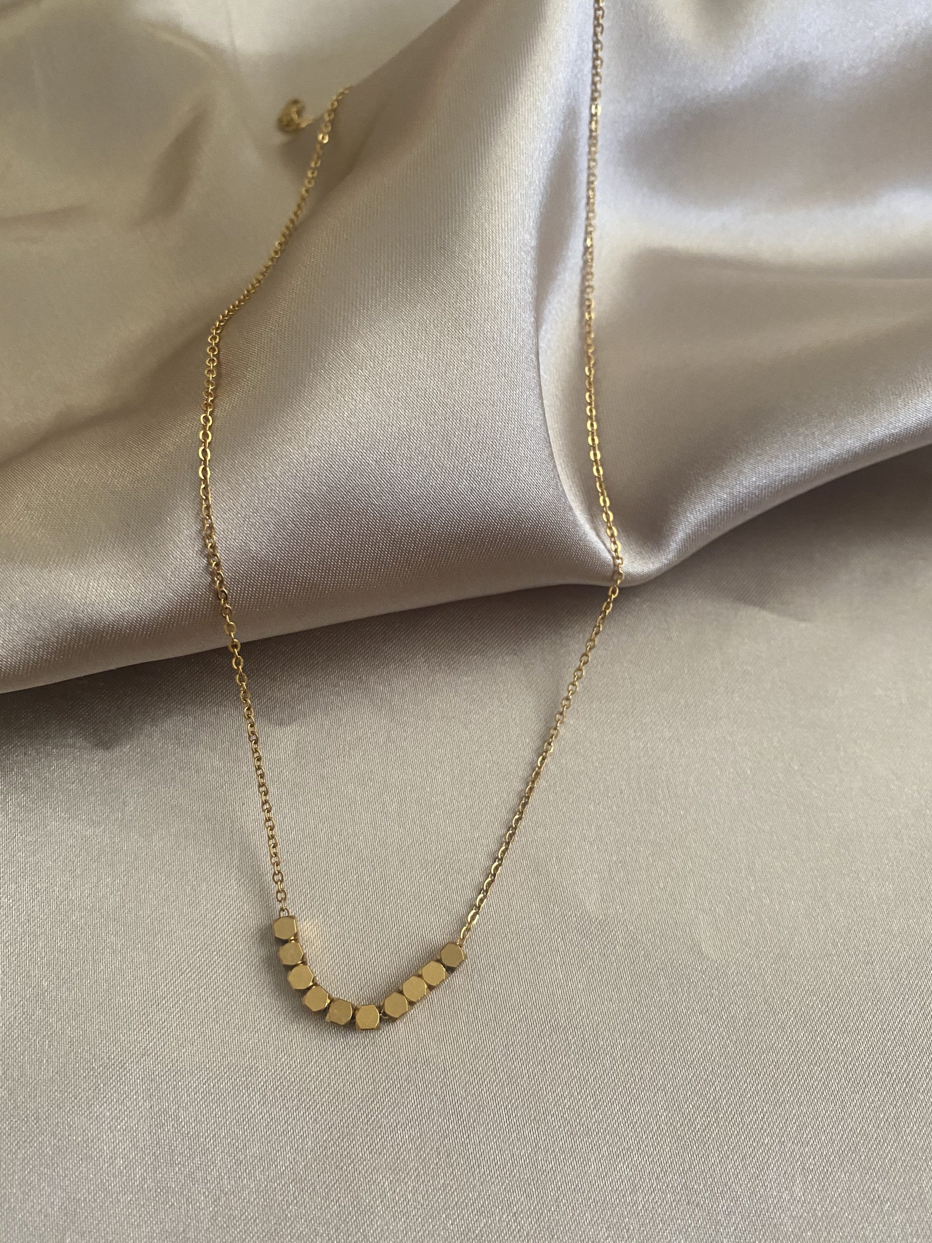 Küp Küp Çelik Gold Zincir Kolye 2 Küp Küp Çelik Gold Zincir Kolye - Görsel 2
